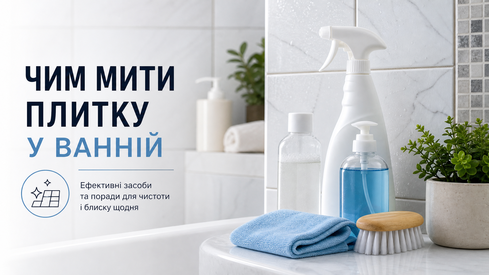 Чим мити плитку у ванній: кращі способи та засоби