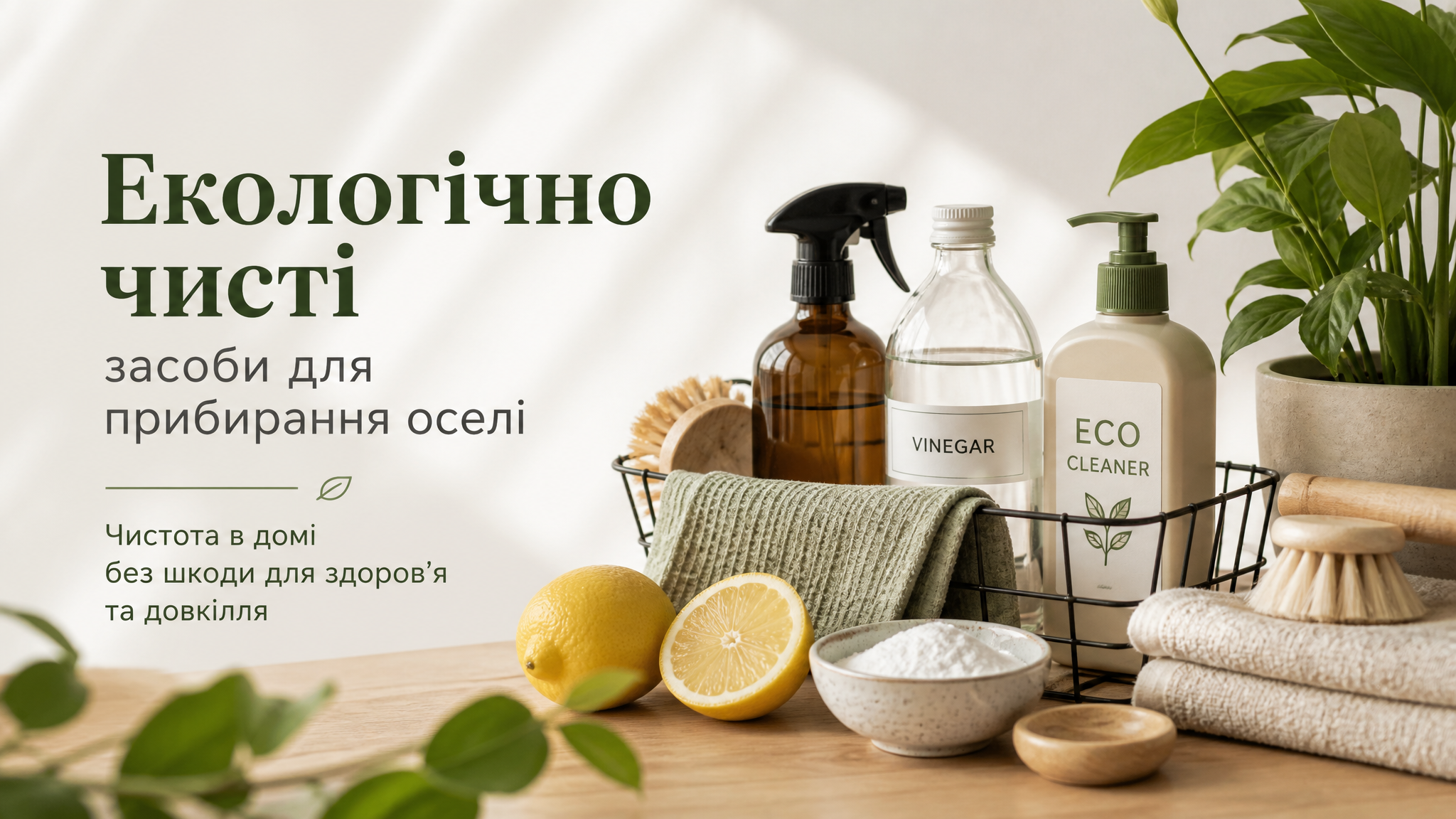 Екологічно чисті засоби для прибирання оселі Екологічно чисті засоби для прибирання оселі