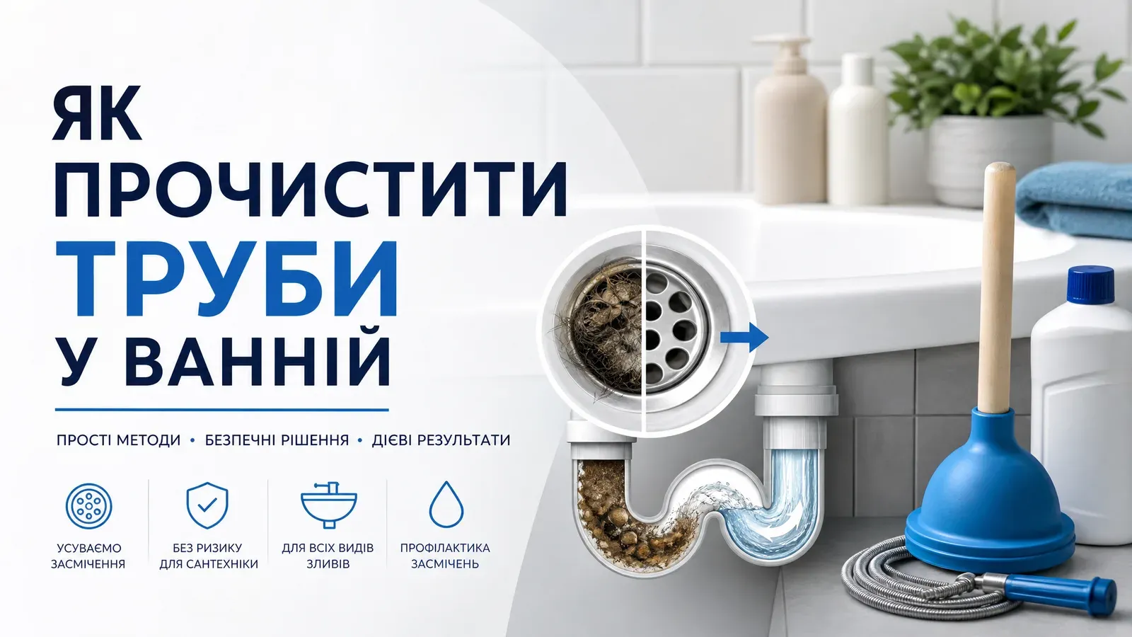 Як прочистити труби у ванній: практичний посібник Як прочистити труби у ванній: практичний посібник